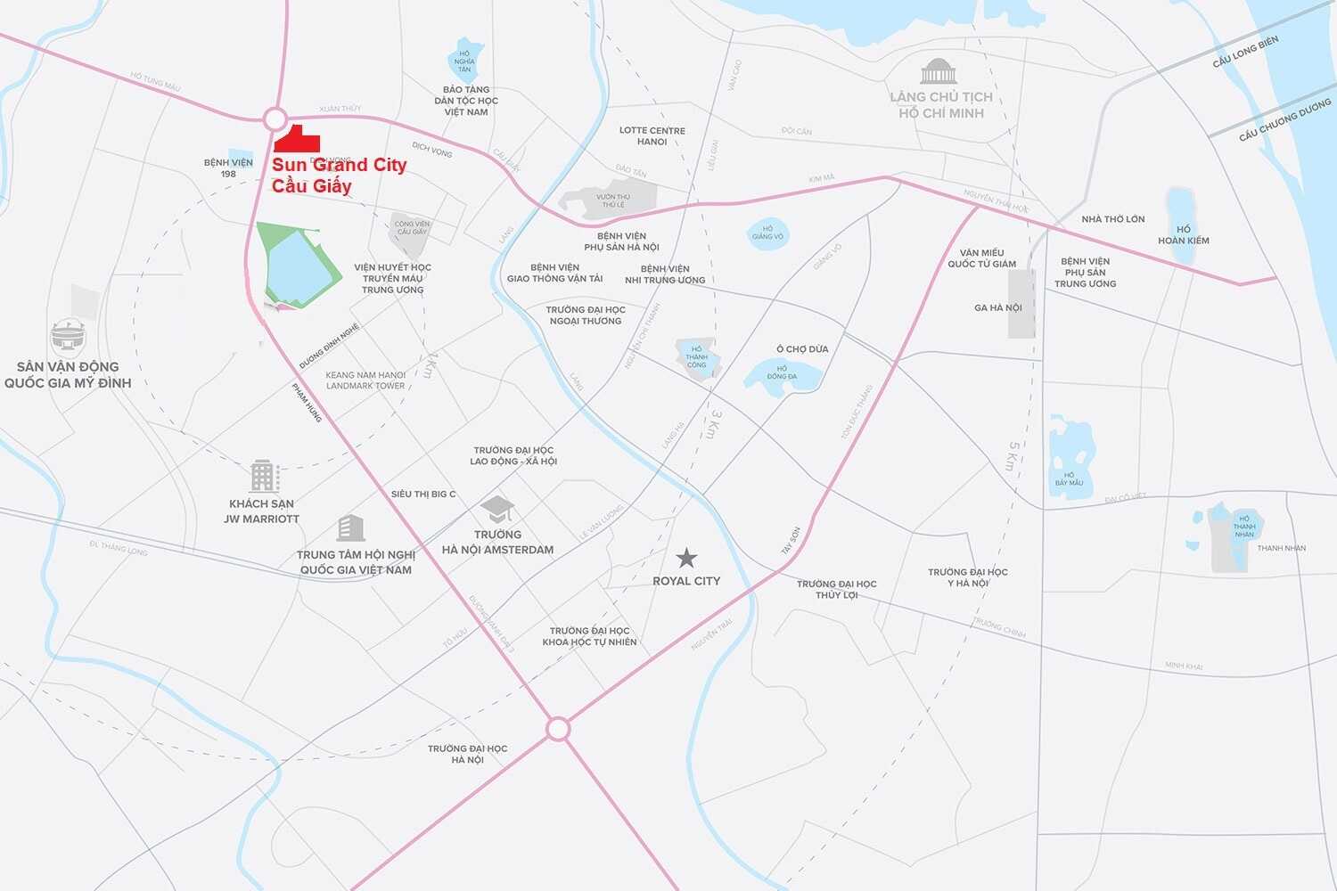 Sun Grand City Cầu Giấy – Dấu ấn sống thượng lưu giữa lòng Hà Nội 9 Vị trí đắc địa của Sun Grand City Cầu Giấy